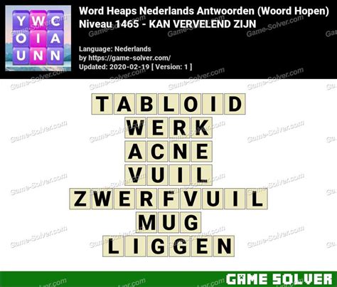 Solution Wordalot Niveau 1465 .